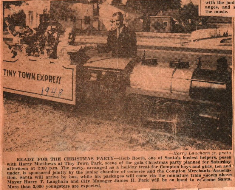 Harry & Herb Booth Ready for Christmas Party 1948
