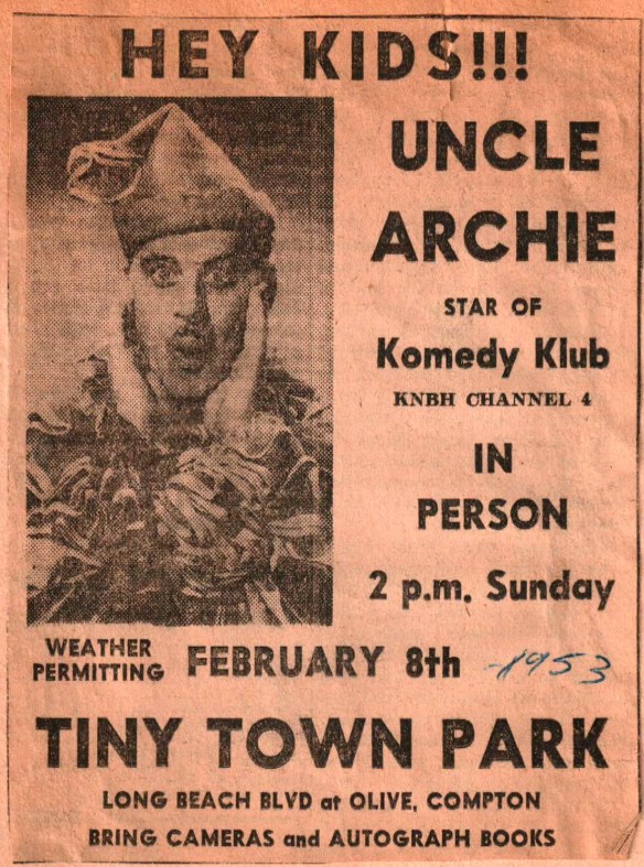 Uncle Archie, Star of Komedy Klub at TT 1953